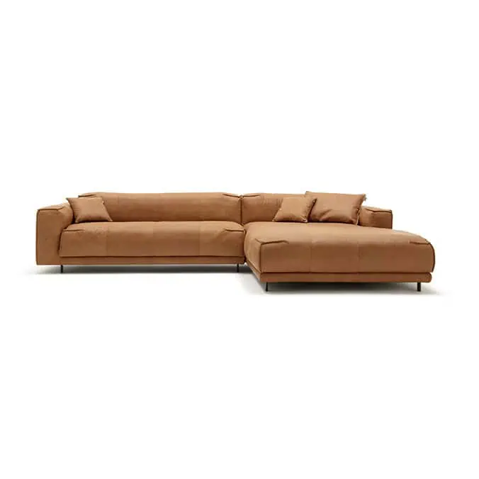freistil 136 Sofa mit Longchair im Bezug 9224 Leder_1